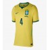 Brazília Marquinhos #4 Domáci Ženy futbalový dres MS 2026 Krátky Rukáv
